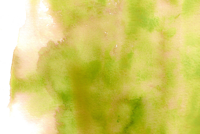 緑と茶色の水彩のにじみ素材（水彩 にじみの背景フリー画像）