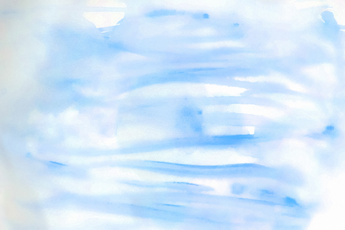 水に滲む青い絵具のライン画像（水彩 ポップの背景フリー画像）