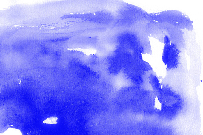 水に滲む青紫色の水彩テクスチャ（水彩 カラフルの背景フリー画像）