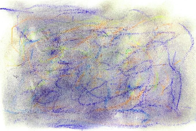 クレヨンとパステルの落書き画像（色 テクスチャ カラフルの背景フリー画像）