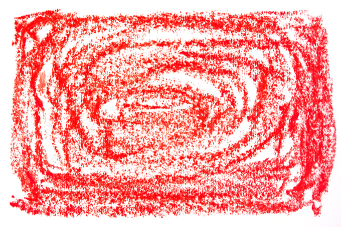 赤色のクレヨンを塗った可愛らしい背景素材（水彩 絵の具テクスチャの背景フリー画像）