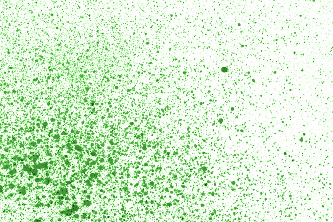 グリーンのスプレー飛沫のテクスチャ背景（色 テクスチャ カラフルの背景フリー画像）
