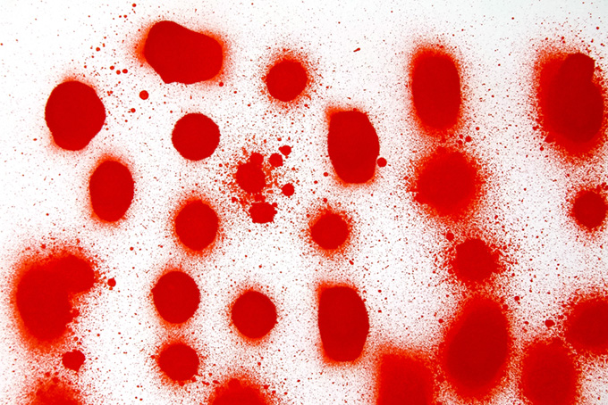 点々と吹き付けた赤い絵の具（水彩 ポップペイントの背景フリー画像）
