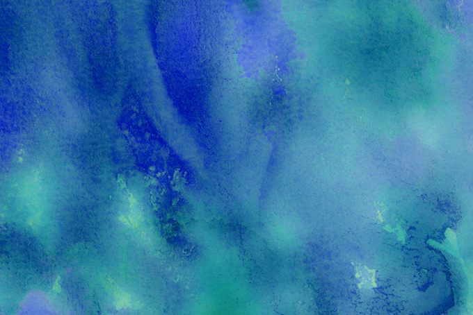 紺色と薄緑がボケる水彩模様の画像（水彩 バックグラウンドの背景フリー画像）