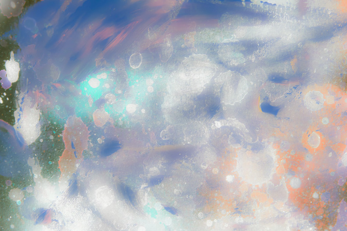 幻想的な雰囲気のパステルカラーの水彩ペイント（水彩画 かわいいの背景フリー画像）