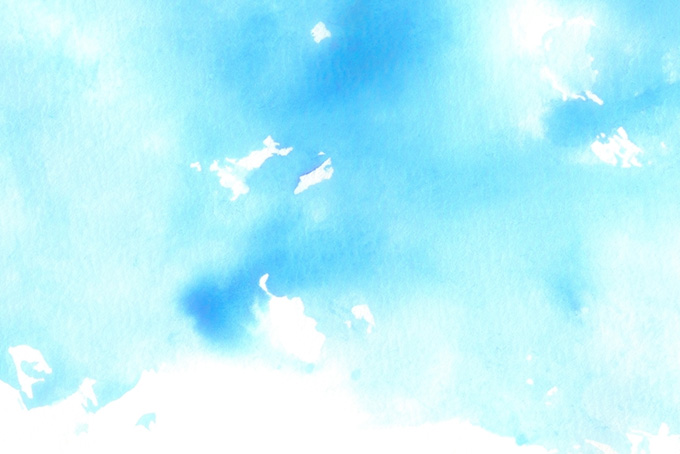 水彩 高画質 背景 水色 青色 シアン ブルー 手描き グラデーション （水彩 画像の背景フリー画像）