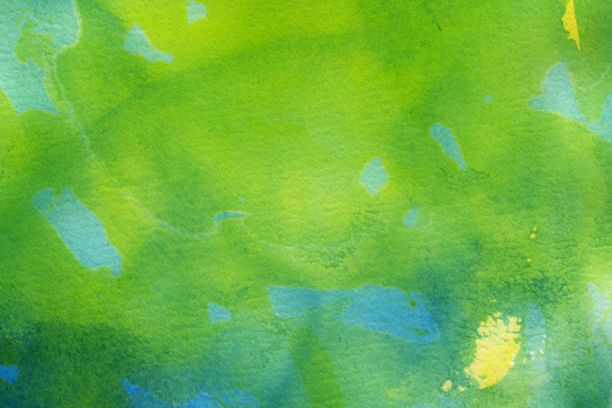 グリーンとブルーの薄い水彩塗り背景（水彩 バックグラウンドの背景フリー画像）