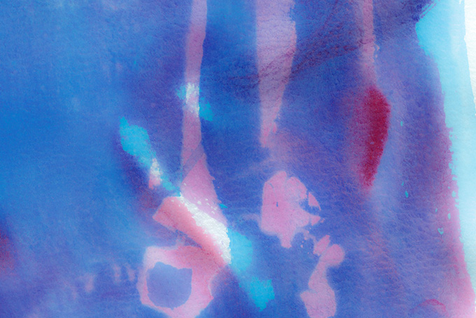 青と赤の薄塗りの水彩テクスチャー（水彩 バックグラウンドの背景フリー画像）