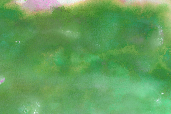マラカイトグリーンの森のような水彩（水彩 おしゃれの背景フリー画像）