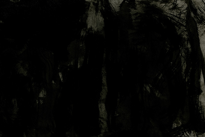 墨汁で塗った真っ黒な背景画像（水彩 モノクロの背景フリー画像）