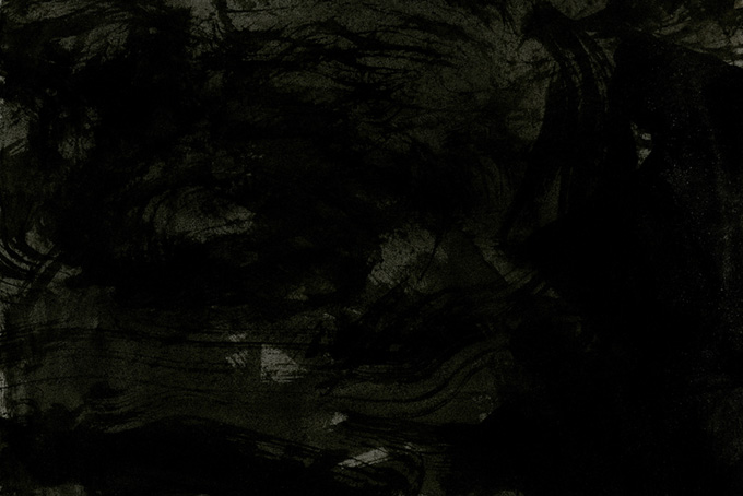 黒墨で塗りつぶしたバックグラウンド（水彩 モノクロの背景フリー画像）