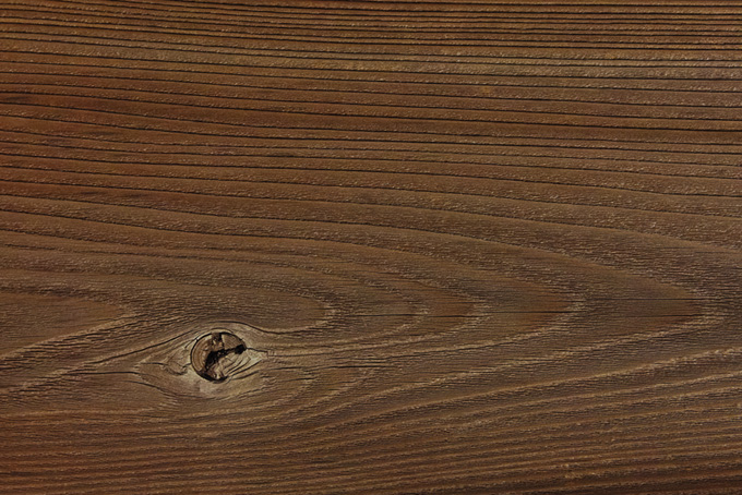 節と年輪がある古い木材の素材（木目 板の背景フリー画像）
